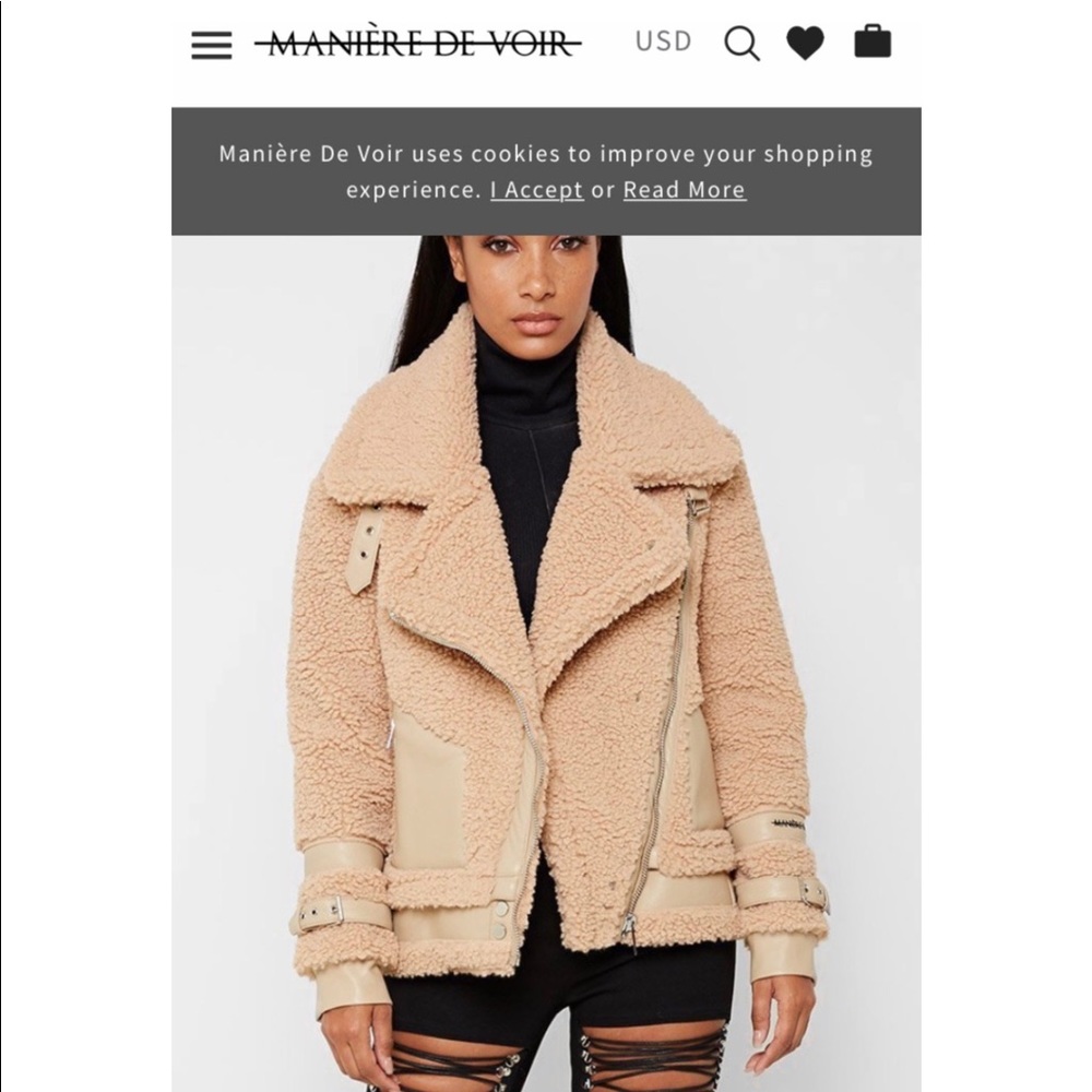 Vegan Leather fur jacket